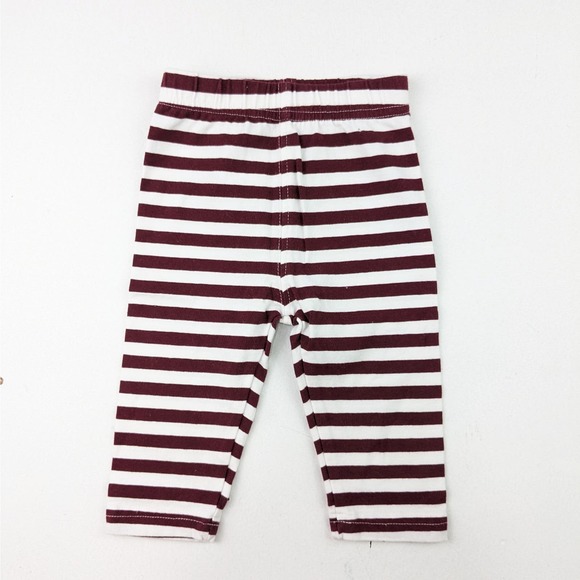 Wes & Willy Maroon Striped Leggings - Picture 1 of 3